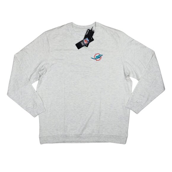 Miami Dolphins NFL Football Antigua Crew Neck Lightweight Men's Sweatshirt NWT - Picture 1 of 2